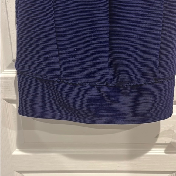 Maeve Blue Sheath Mini Dress V-Neck Sleeveless - Picture 5 of 8